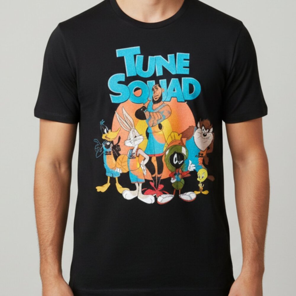 Official Space Jam A New Legacy Tune Squad Size M T-Shirt‎ Medium Mens Black